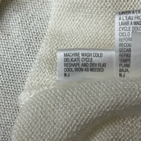 Tahari ASL beige Knit Sweater Blouse Normcore Womens Preppy Modest Mature 4P - Picture 7 of 10